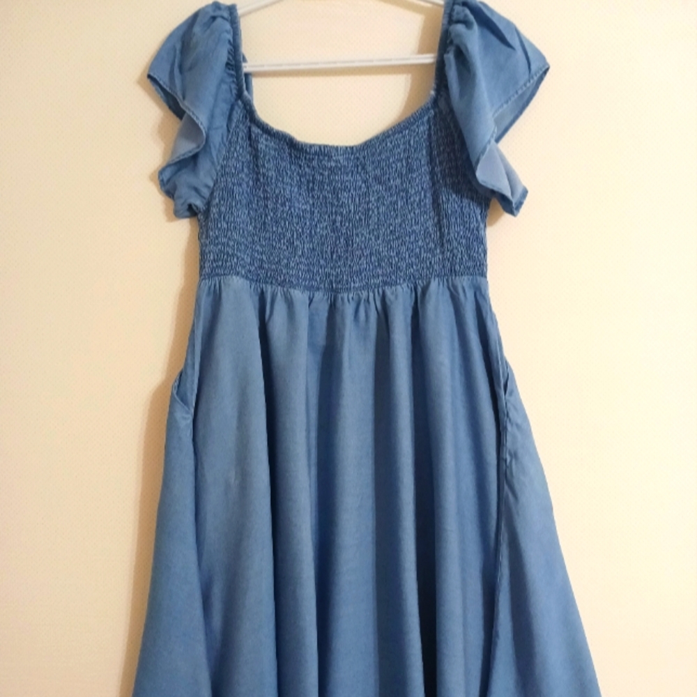 TORRID Light Blue Chambray Mini Denim Dress
